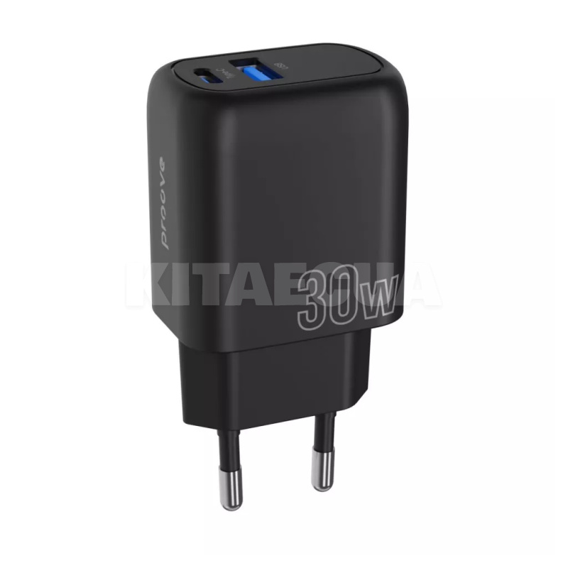 Зарядное устройство 30W Type-C+USB Silicone Power Plus чорное PROOVE (508760001)