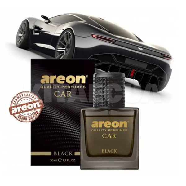 Ароматизатор "чёрный" 50мл CAR Perfume Glass Black AREON (MCP01)