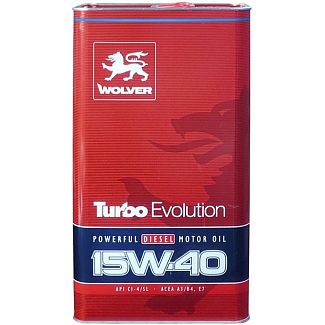 Масло моторное полусинтетическое 4л 15W-40 Turbo Evolution WOLVER