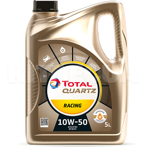 Масло моторне синтетичне 5л 10W-50 Quartz Racing TOTAL (157104)