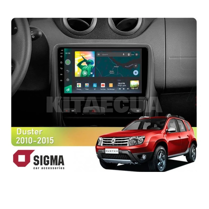 Штатна магнітола X9464 4+64 ГБ 9" Renault Duster 1 2010-2015 SIGMA4car (33788)