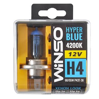 Галогенная лампа H4 60/55W 12V HYPER BLUE SET Winso
