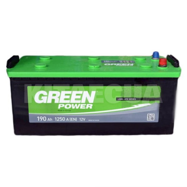 Аккумулятор автомобильный 190Ач 1250А "+" справа Green Power (73999)