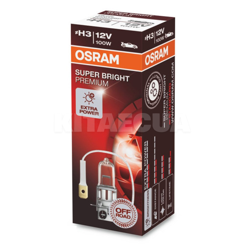 Галогенна лампа H3 100W 12V Osram (OS 62201 SBP) - 2