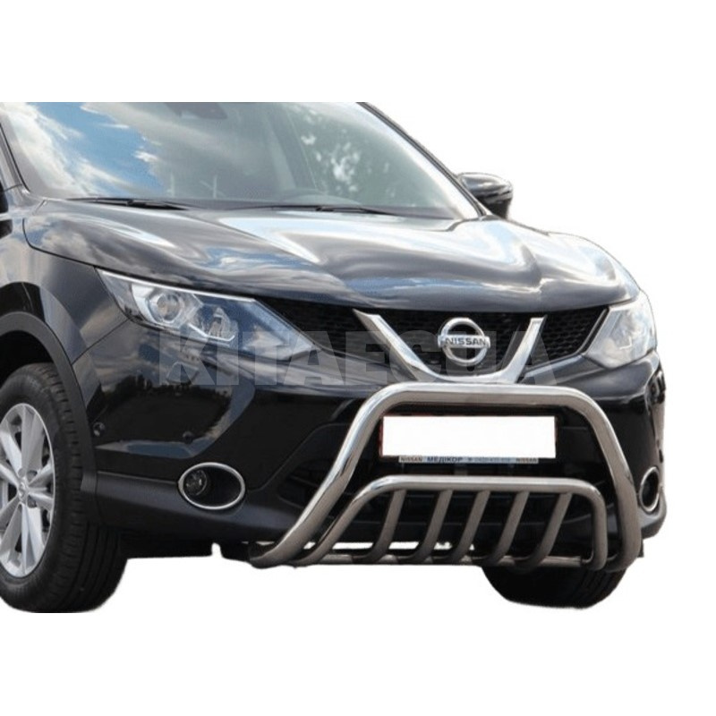 Кенгурятник WT002 Nissan Qashqai 2014-2021 нержавеющая сталь CAN (dd22633) - 2