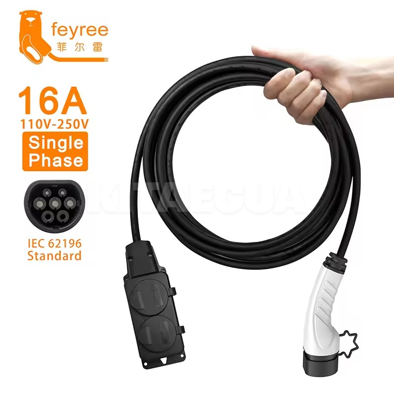 Разрядный кабель (разрядник V2L) Type2 - EU Schuko 3.5 кВт 5м (Hyundai) FEYREE (DC-FT2HY) - 2