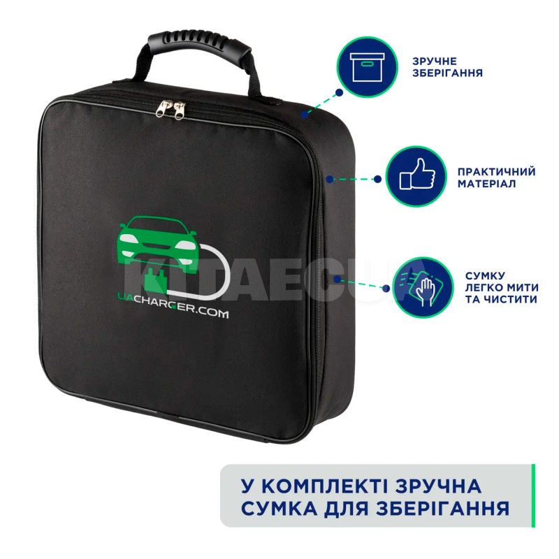 Зарядка для электромобиля 3.7 кВт 16А 1-фаза Type 2 (европейское авто) UACHARGER на HYUNDAI Kona Electric (СHS-CL120421-21) - 7