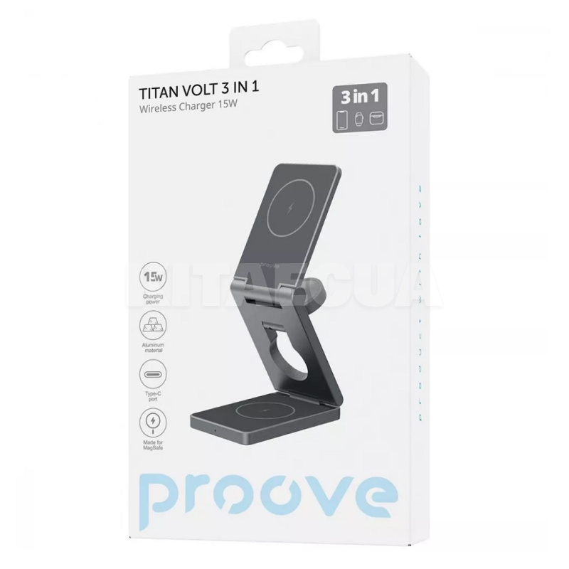 Беспроводное зарядное устройство 3in1 Type-C Titan Volt PROOVE (557720010) - 2