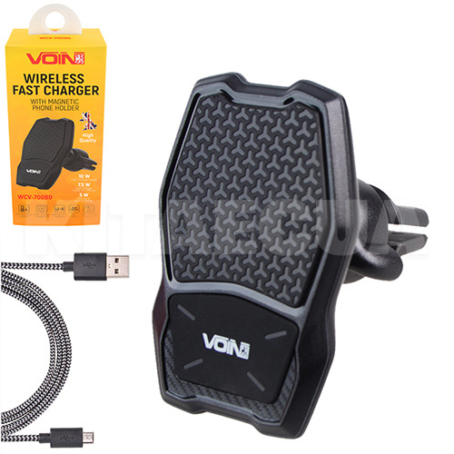 Держатель автомобильный магнит с беспроводной зарядкой VOIN (WCV-7008D)