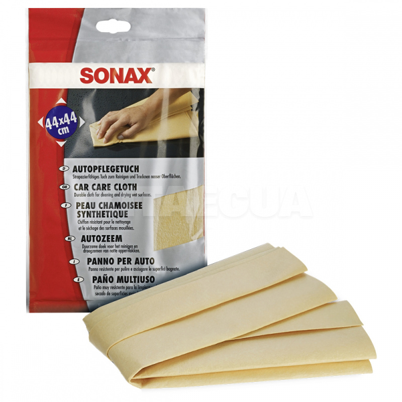 Искусственная замшевая тряпка для авто 44х44см для сушки Sonax (419200)