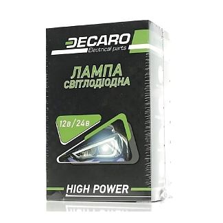 LED лампа для авто High Power H7 12/24V 6500K DECARO