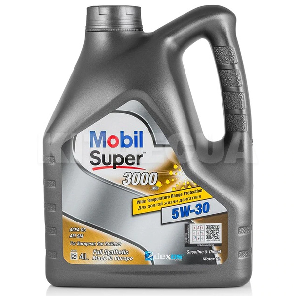 Масло моторное синтетическое 4л 5W-30 Super 3000 XE MOBIL (153018)