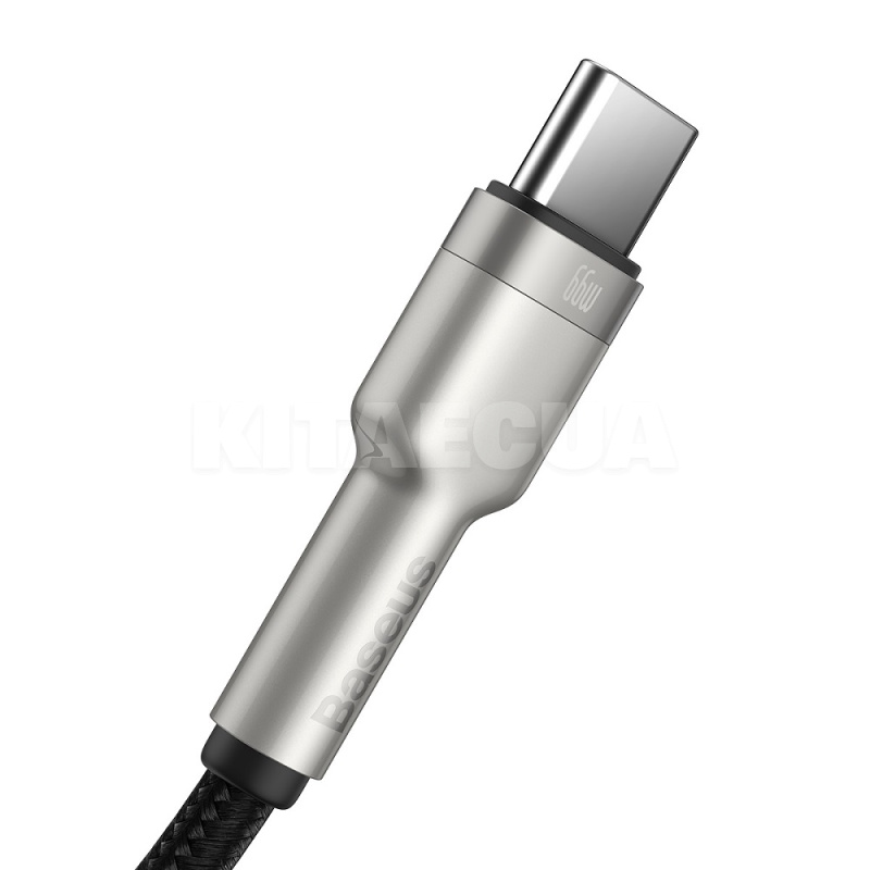 Кабель USB Type-C Cafule Metal Data 66W 1м чорний BASEUS (CAKF000101) - 7