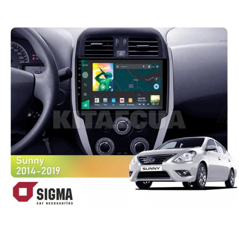 Штатна магнітола X10232 2+32 Gb 10" Nissan Sunny (кермо зліва) 2014-2019 (F1) SIGMA4car (38857)