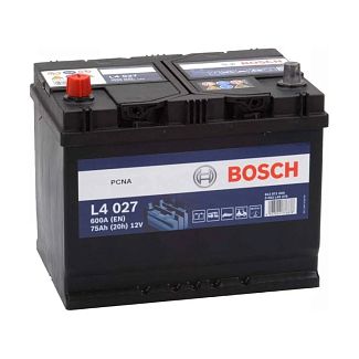 Аккумулятор автомобильный 75Ah 600A "+" слева Bosch