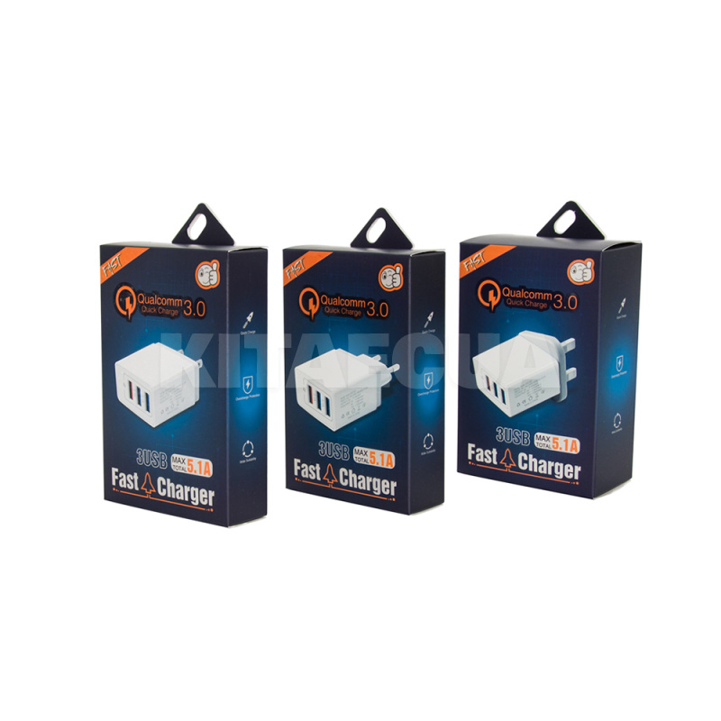 Зарядное устройство 3 USB 5.1A Quick Charge 3.0 черное QC-305 XoKo (QC-305-BK) - 3