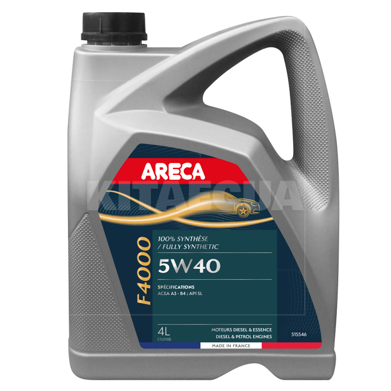 Масло моторное синтетическое 4л 5W-40 F4000 ARECA (PF011229)