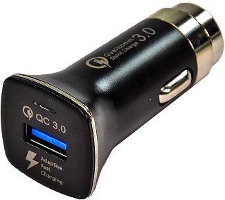 Автомобільний зарядний пристрій 1 USB Qualcom 3.0 3.1 A Pink / White CQC-100 XoKo