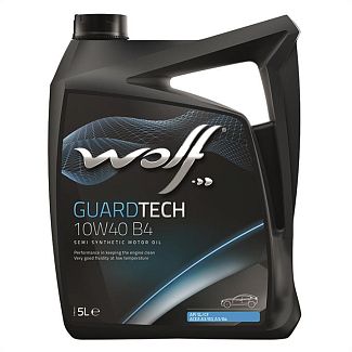 Масло моторное полусинтетическое 5л 10W-40 Guardtech B4 WOLF