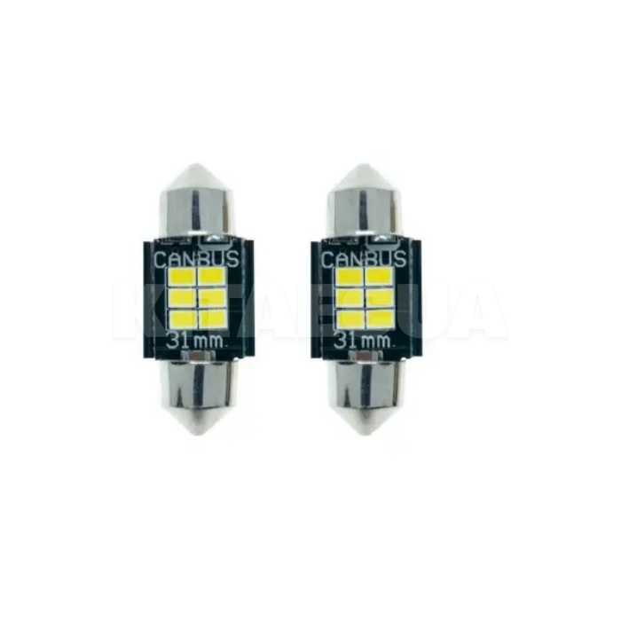 LED лампа для авто К6F SV8.5 9-16V 31 мм STELLAR (3023)