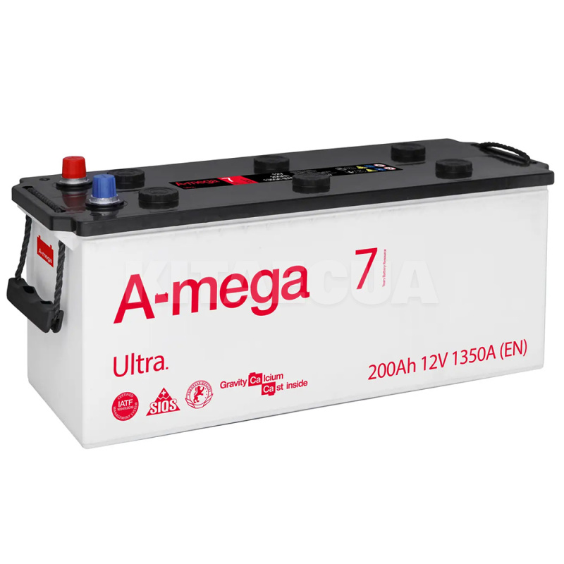 Аккумулятор автомобильный 200Ач 1350А "+" справа A-Mega (6СТ-200-А3-ULTRA-(M7)