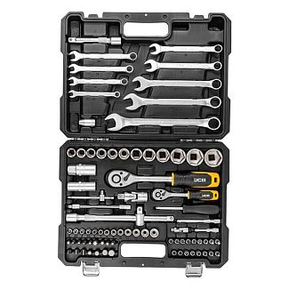 Набор инструментов 1/2" 1/4" 82 предмета JCB - Kitaec.ua Набор инструментов 1/2" 1/4" 82 предмета JCB