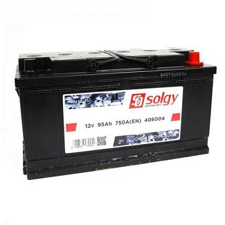 Аккумулятор автомобильный 95Ач 750А "+" справа Solgy