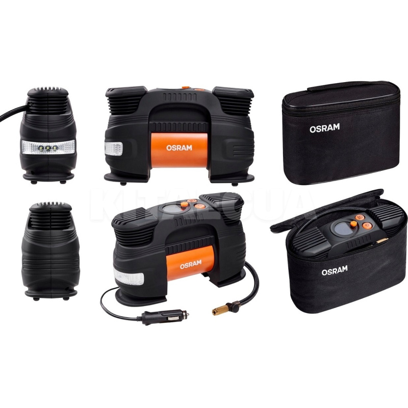 Компрессор автомобильный двухпоршневой 12V 5.43Атм 43л/мин Osram (OTI830) - 2