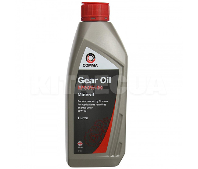 Масло трансмиссионное миниральное 1л EP80W-90 GL5 GEAR OIL COMMA (BDC0E8)