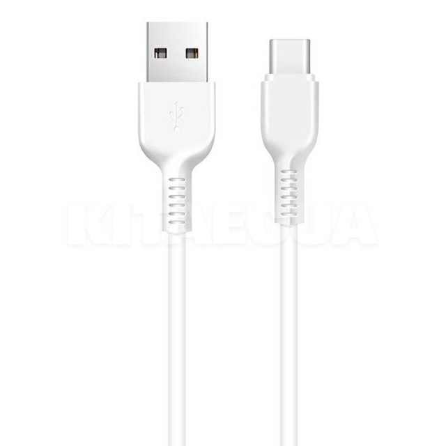 Кабель USB Type-C 3A X20 3м білий HOCO (6957531068976)