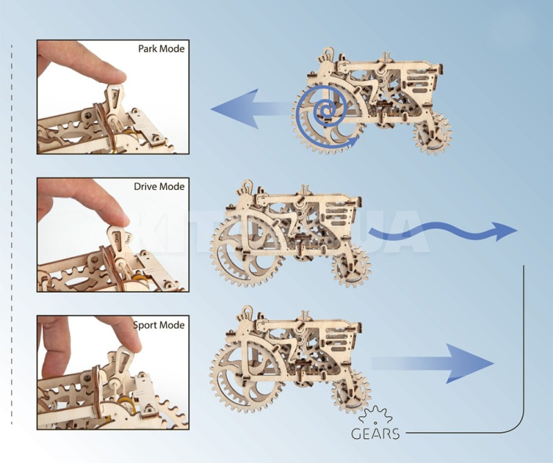 Механический 3D пазл "Трактор" UGEARS (70003) - 5