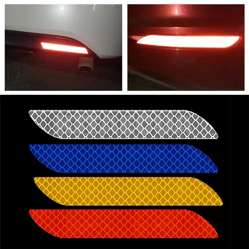 Наклейка з ветовідбивною для автомобіля синя 28см х 3 см(2шт.) (2Pcs-Reflective-Sticker-Blue) - 2