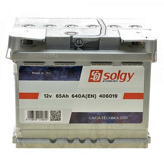 Аккумулятор автомобильный 65Ач 640А "+" справа Solgy