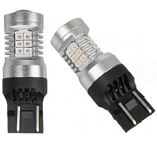 Светодиодная лампа V10 12V W21/5W 1300K (компл.) AMS