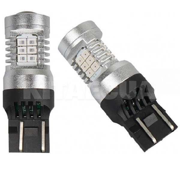 Светодиодная лампа V10 12V W21/5W 1300K (компл.) AMS (41246)
