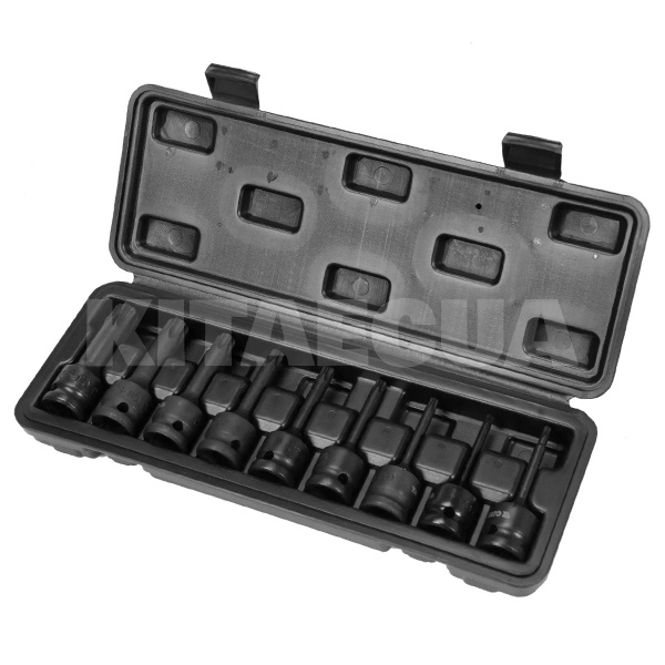 Набор бит ударных 1/2" TORX T20-T70 9 предметов YATO (YT-10654)