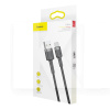 Кабель USB Type-C Cafule 3А 1м сірий/чорний BASEUS (CATKLF-BG1)