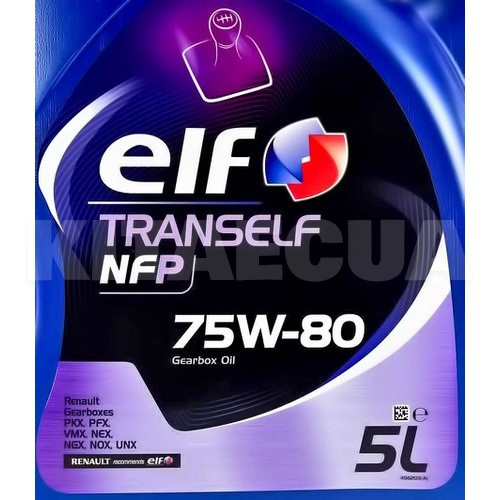 Масло трансмиссионное синтетическое 5л 75W-80 Tranself NFP ELF (158489) - 2