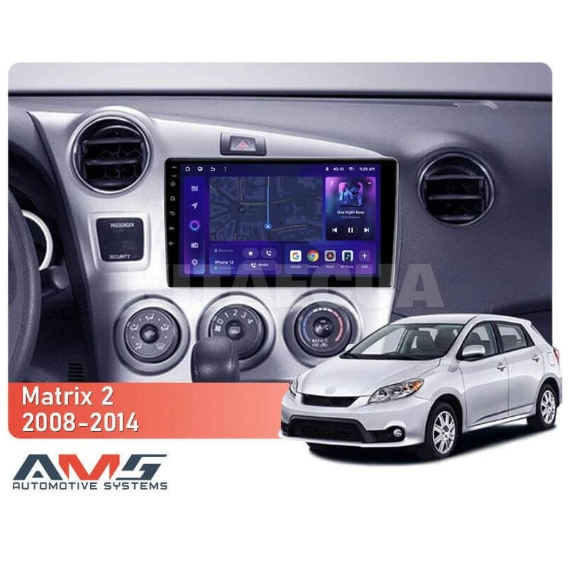Штатна магнітола MOSS M3 4+32 ГБ 9" Toyota Matrix 2 E140 2008-2014 AMS (50722) - 2