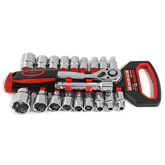 Набор головок с трещоткой 1/2” 8-30мм 20 предметов Cr-V MAXION