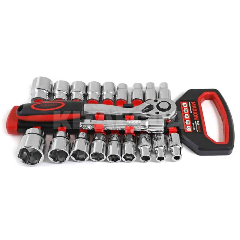 Набір головок з тріскачкою 1/2” 8-30мм 20 предметів Cr-V MAXION (MXTL- PH20)