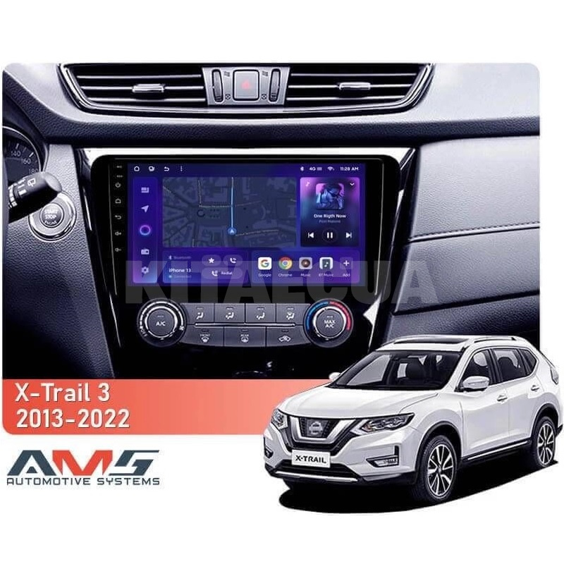 Штатна магнітола MOSS M3 4+32 ГБ 10" Nissan X-Trail 3 T32 2013-2022 Manual air conditioning (F1 AB) AMS (50861) - 2