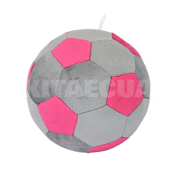 Подушка в машину декоративная "Мячик футбольный" серо-розовый Tigres (ПШ-0003)