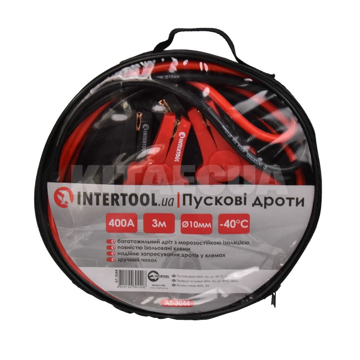 Пусковые провода 400А 3м (до -40°C) Intertool (AT-3044) - 3