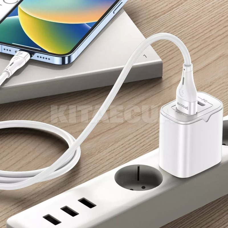 Кабель USB Type-C 2.4A 1м Soft Silicone белый PROOVE (492030003) - 2