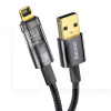 Кабель USB Lightning 2.4A автоматичне відключення 2м чорний BASEUS (CATS000501)