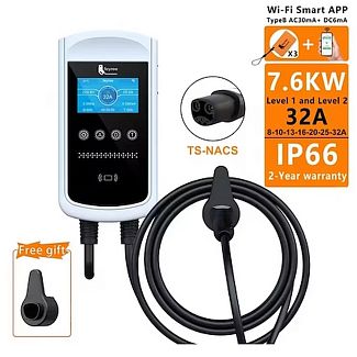 Зарядная станция 7.4 кВт 32А 1-фаза Type Tesla (американское авто) Pisces Wi-Fi FEYREE