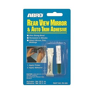 Клей с активатором для зеркала заднего вида Rearview Mirror Adhesive 0.6мл+0.6мл ABRO