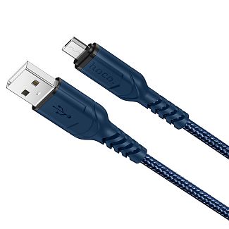 Кабель USB microUSB 2.4A X59 1м синій HOCO