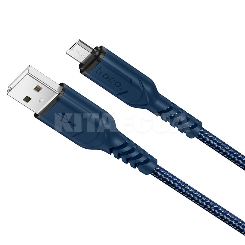 Кабель USB - microUSB 2.4A X59 1м синий HOCO (6931474744913)